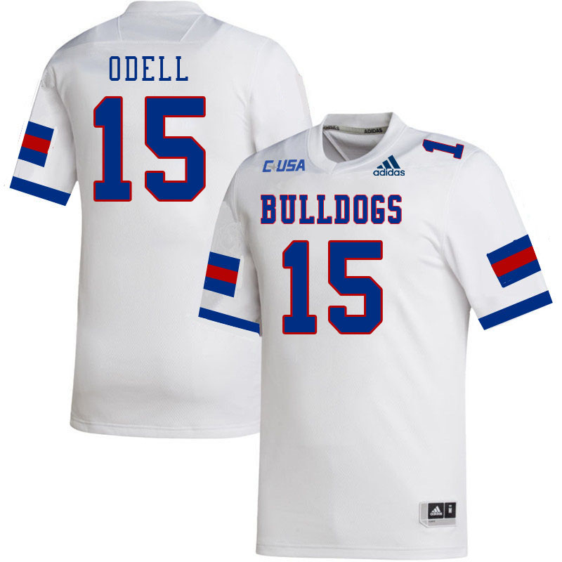 Men-Youth #15 Reed Odell Louisiana Tech Bulldogs 2023 College Football Jerseys Stitched Sale-White